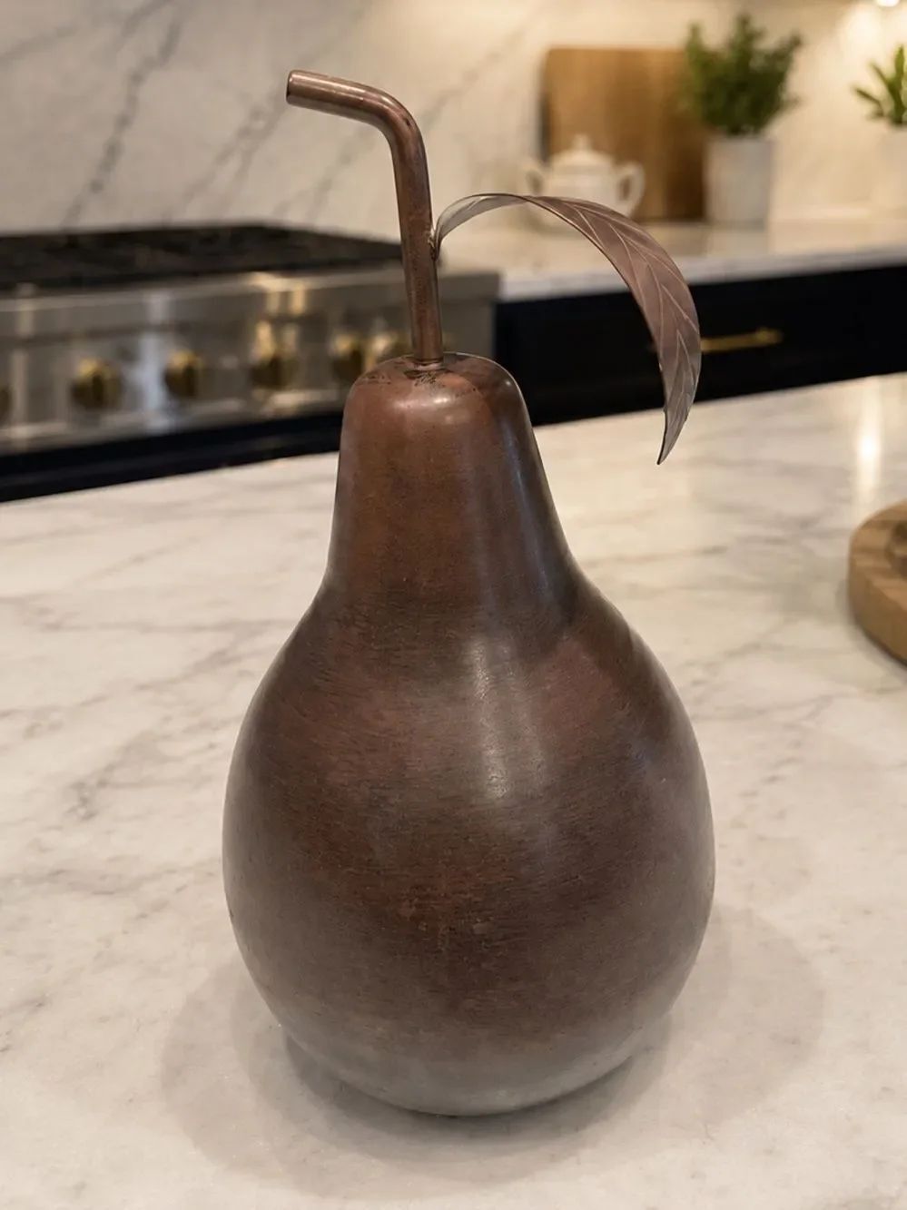 Large Decorative Bronze Colored Pear - Picture 2 of 8